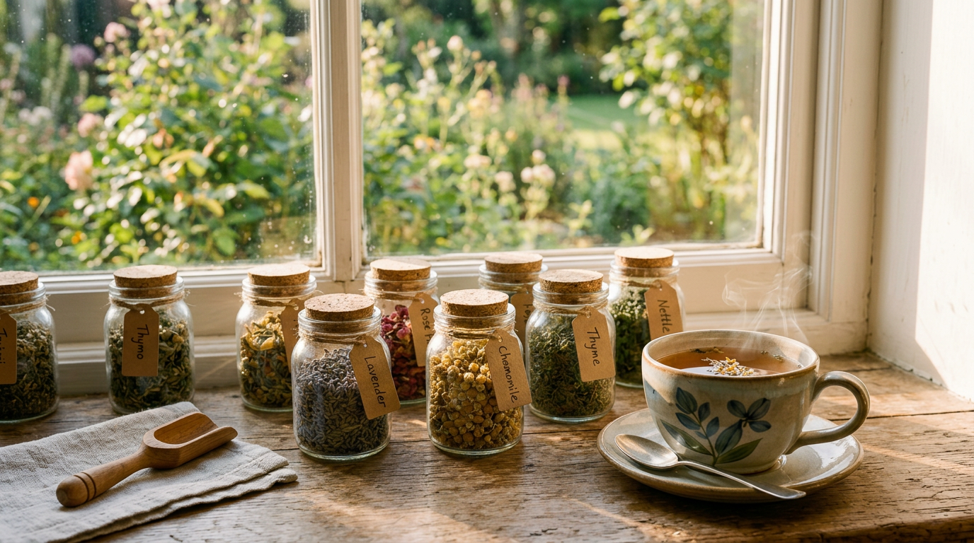 Разнообразни билкови чайове